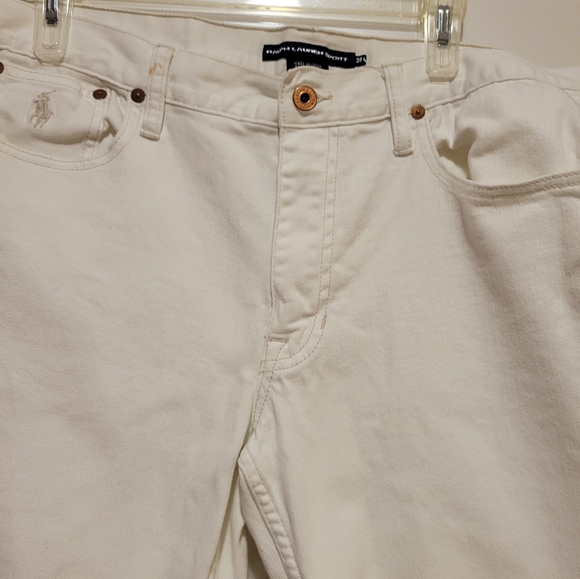 LADIES RALPH LAUREN SPORT WHITE JEANS SIZE 31 - Picture 2 of 5